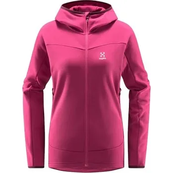 Dámská mikina Haglöfs Frost Mid hood Women, Deep Pink - dámská mikina s kapucí S + Doprava zdarma