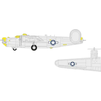 Plastikový model Eduard 1/72 B-24J US national insignia (HASEGAWA)