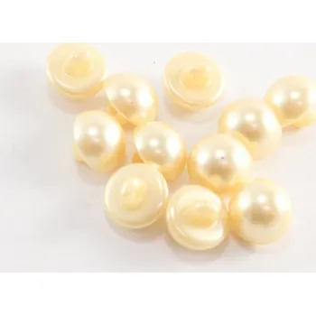 Knoflík Knoflík perlička se spodním přišitím - žlutá - průměr 1,1 cm