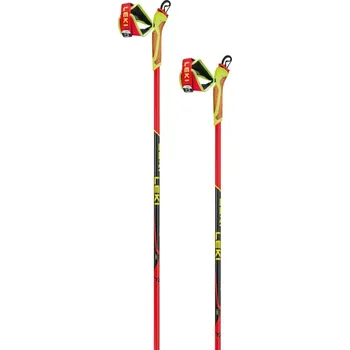 Běžkařská hole Leki HRC team - bright red/neon yellow/black 155
