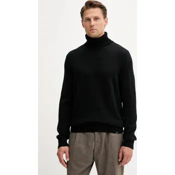 Pánský svetr Vlněný svetr Paul&Shark pánský, černá barva, s golfem, 15311064 99X, vel. L