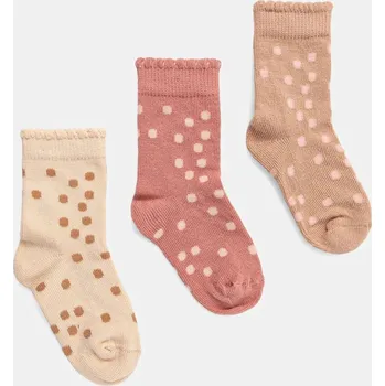 Dětské ponožky United Colors of Benetton 3-pack 6AO3A7007.G.W.seasonal béžová 80X, vel. 62