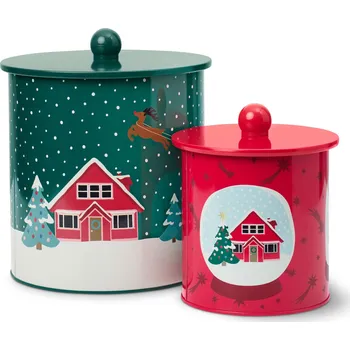 Dóza na potraviny Tchibo dózy na cukroví 2 ks Vícebarevná