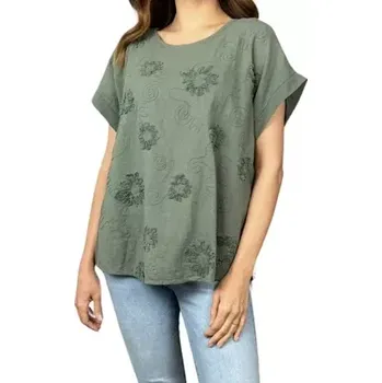 Dámská halenka Dámská halenka/tričko italská móda zelené vel.UNI (XL/XXL)