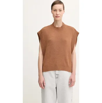 Vlněná vesta A.P.C. Pull Mathilde, S, hnědá, 88X