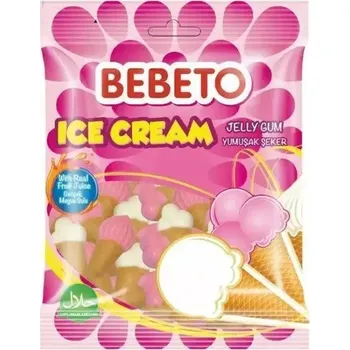 Bonbon Želé BEBETO 80 g želé zmrzlinky ICE CREAM - VÝPRODEJ !!! DMT: 9/2024 (měkké želé bonbóny / ovocné želé / mini zmrzlinky)