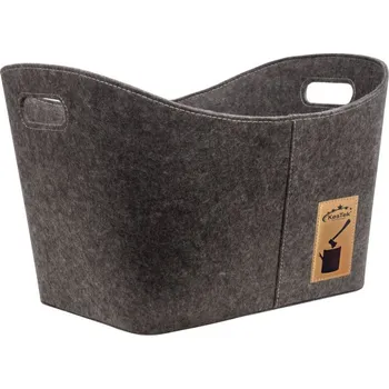 Krbové nářadí KesTek Plstěný koš na dřevo Nepal, antracitový