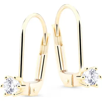 Náušnice Cutie Jewellery Zlaté náušnice visací Z8012Z Barva: Bílá