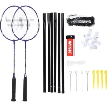 Badmintonová raketa Sada raket na badminton WISH Alumtec 4466, fialová