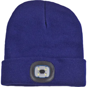 Čepice KesTek Pletená čepice s LED světlem, modrá