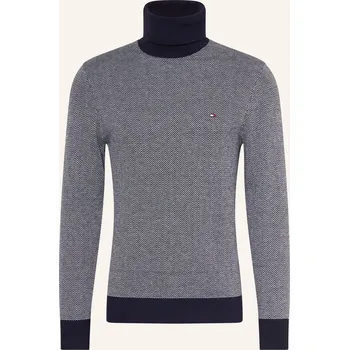 Pánské oblečení Tommy Hilfiger Pánský Svetr S Rolákem, tmavě modrá / režná, M