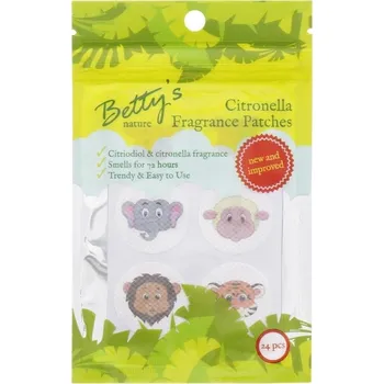 Domácí teploměr Betty's nature Citronella vonné samolepky pro děti proti komárům Nové