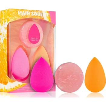 Kosmetický štětec beautyblender® Main Squeeze beautyblender® Original houbička na make-up 2 ks + BlenderCleanser tuhý čistič na make-up houbičky a štětce 1 ks