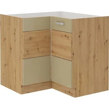 Kuchyňská linka Stolarz-Lempert Kuchyňská skříňka Artisan cappucino lesk - dolní rohová 90x90 DN 2F
