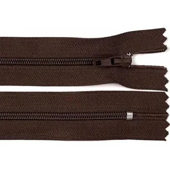Zip Zip spirálový šíře 3 mm, délka 20 cm - hnědý čokoládový