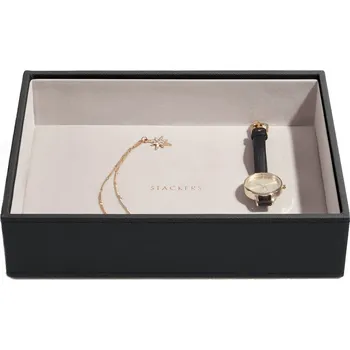 Šperkovnice Stackers, Krabička na šperky Stackers open classic černá samet - Formadore