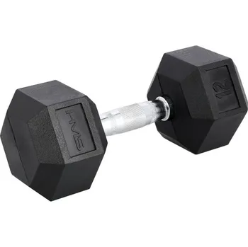 Černá hexagonální jednoručka HMS 12 kg