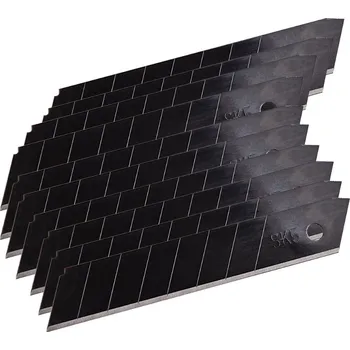 Pracovní nůž KesTek Odlamovací čepele SK5 18 mm černé, 10 ks