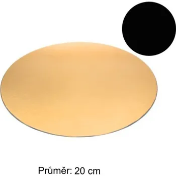 Termobox Pastry, s.r.o. LEPENKOVÁ PODLOŽKA ZLATO - ČERNÁ pr.20 cm