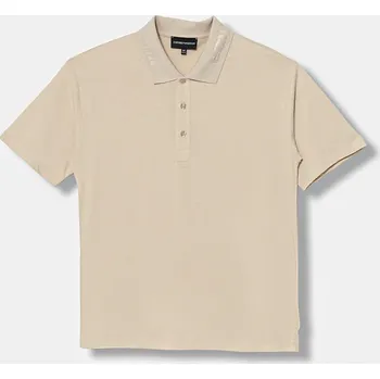 Chlapecké tričko Dětská bavlněná polokošile Emporio Armani EB000663.AF14503 béžová 12X, vel. 130
