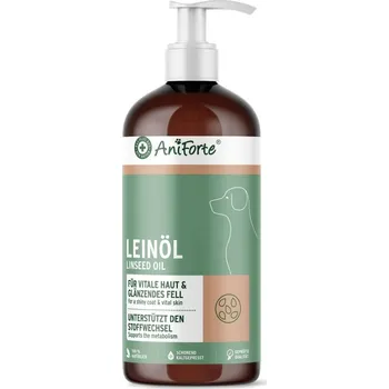 AniForte Lněný olej v přírodní, za studena lisované kvalitě pro psy, kočky a koně (500 ml - 1 litr) Objem: 1 litr