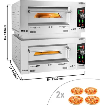Pec na pizzu G.Gastro Plynová pec na pizzu - 4+4x 34 cm