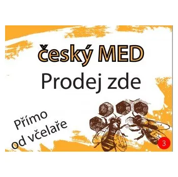 Cedule včelařská - typ 3 bíložlutá