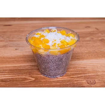 chia kokosový dezert s mangem