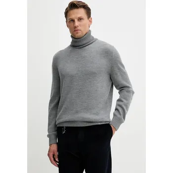 Pánský svetr Vlněný svetr Paul&Shark pánský, šedá barva, s golfem, 15311064 90X, vel. M