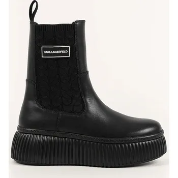 Dámské kozačky Kožené kotníkové boty Karl Lagerfeld KREEPER LO KL42365.40X černá 99X, EUR 41