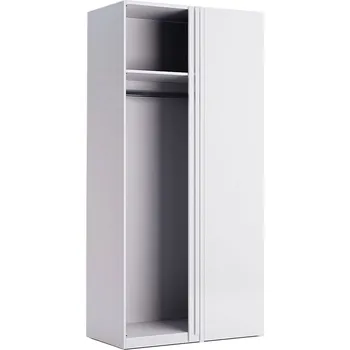 Šatní skříň Korpus skříně Roh 90° Bílý lesk Idea