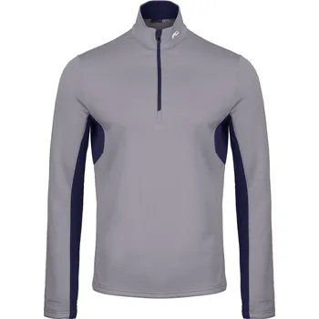 Kjus Men Hydraulic Midlayer Half-Zip - Pewter/Atlanta Blue