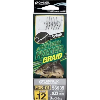 Rybářský háček OWNER - Návazec FDB-01 Háček vel. 14 0,12 mm 6 ks