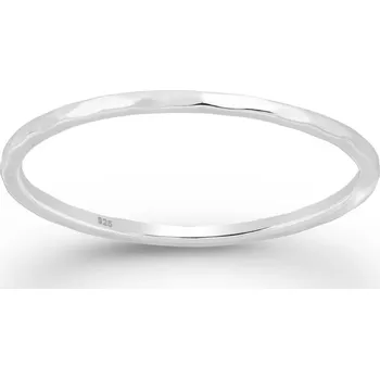 Prsten Prstýnkárna Minimalistický stříbrný tenký prsten tepaný 1mm AG 925 ≤ 0,9 g Velikost prstenu: 9 (59/60)