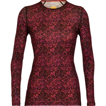 Pánské oblečení Icebreaker W 200 Oasis LS Crewe Lichen - black/cherry/flash/aop