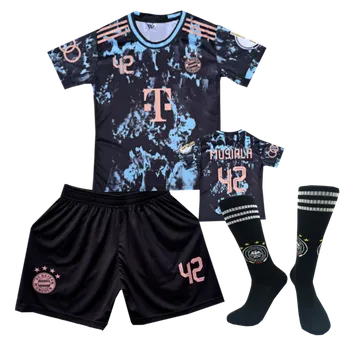Míčový sport Numberoplus Dětský fotbalový dres komplet + fotbalové ponožky FC Bayern Mnichov - Jamal Musiala 42 Velikost: 8-let.(vel.122)