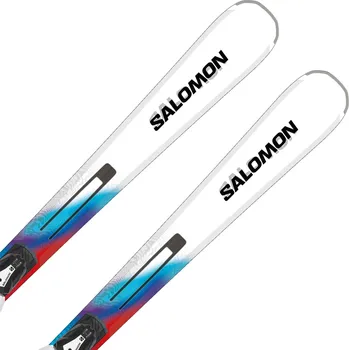 Sjezdové lyže Salomon Addikt + Mi12 Gw F80 - White/Neon Blue/Red