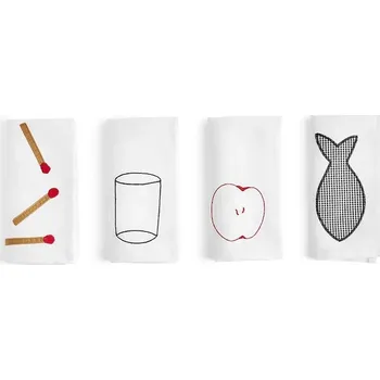 Sada ubrousků HAY Sobremesa 45 x 45 cm 4-pack AB610.A908.AB77 bílá 00X