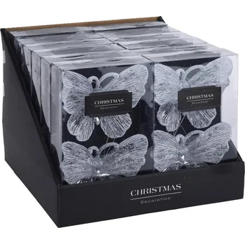 Vánoční dekorace Maják Dekorace Motýl vánoční PH Bí (2ks) 11cm