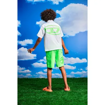 Dámské plavky Dětské plavkové šortky Diesel MIPRUL SWIMSUIT J02293 zelená 71X, vel. 175