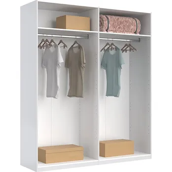 Šatní skříň Korpus skříně 4dv Bílý lesk Idea