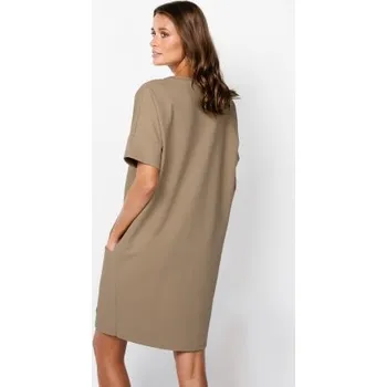 Tunika s krátkým rukávem Italian Fashion Karina - bavlna Světle hnědá L