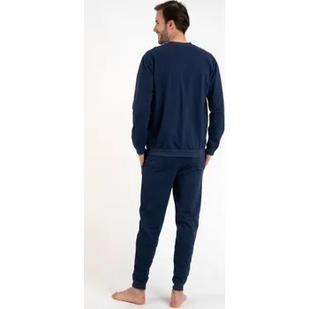 Pánský overall Pánský domácí komplet Italian Fashion Lider - megasoft Tmavě modrá XL