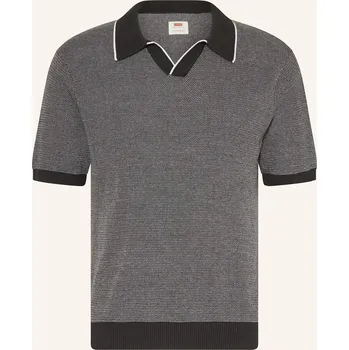 Pánská košile Levi's® Pánská Úpletová Polokošile Standard Fit, černá / bílá, L