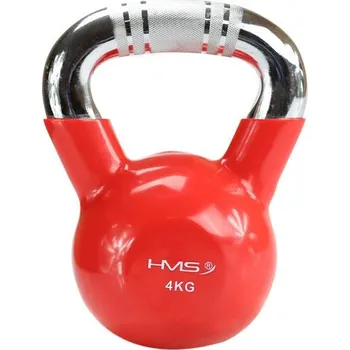 Kettlebell s chromovaným úchopem HMS KTC 4 kg červený