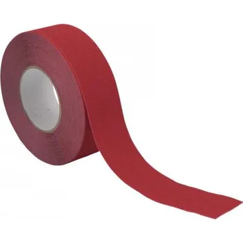 Výstražná páska Protiskluzová páska jemnozrná červená PERMAFIX