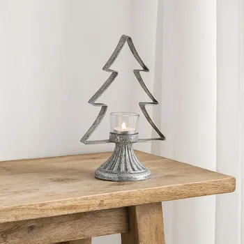 G. WURM Kovový svícen stromek stříbrný