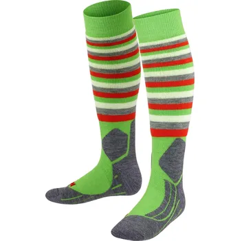 Pánské termo ponožky Falke SK2 Stripe Kids Skiing Socks - vivid green