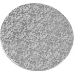 Modecor Dortová podložka stříbrná O 40 cm, výška 12 mm