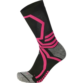 Pánské termo ponožky Mico Medium Weight X-Performance X-Country Ski Crew Socks - nero/fucsia 35-37